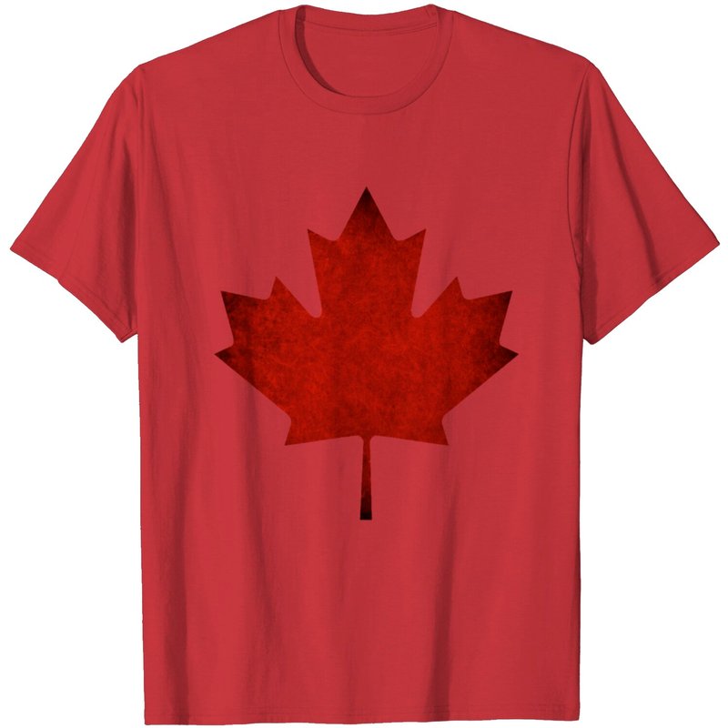 T-shirt Canada Feuille d'Érable pour Hommes en Noir — T-shirts pour hommes