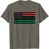 T-Shirt Drapeau Américain Pan-Africain pour Hommes