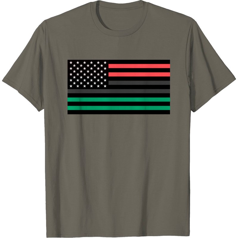 T-Shirt Drapeau Américain Pan-Africain pour Hommes — T-shirts pour hommes