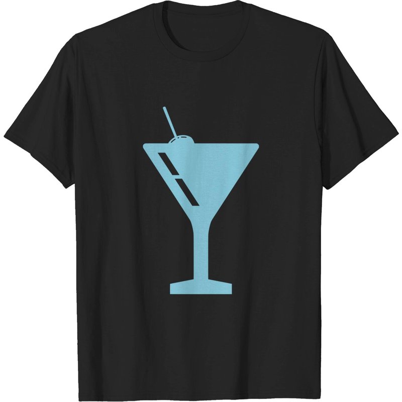 T-Shirt Martini pour Hommes en Noir — T-shirts pour hommes