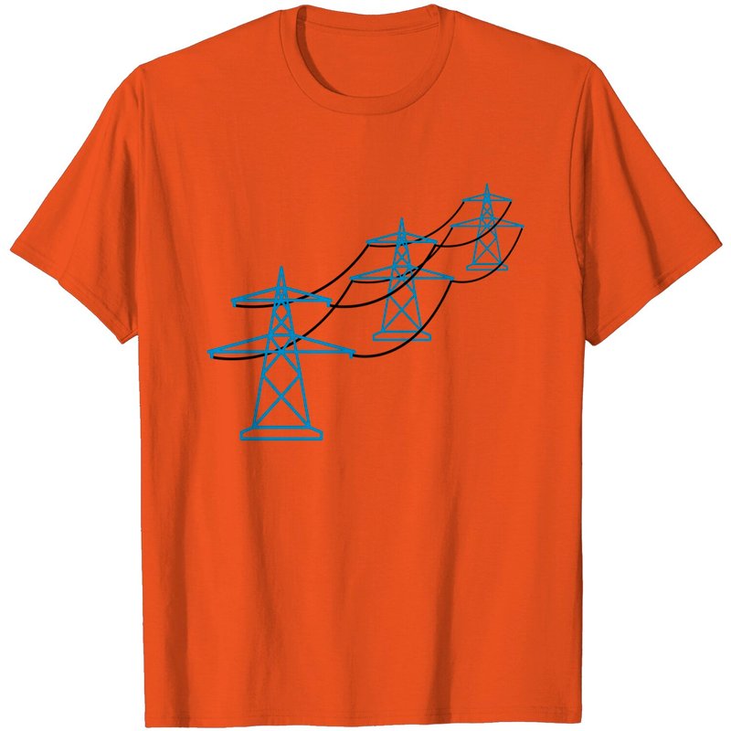 T-Shirt pour hommes avec motif de poteau électrique — T-shirts pour hommes