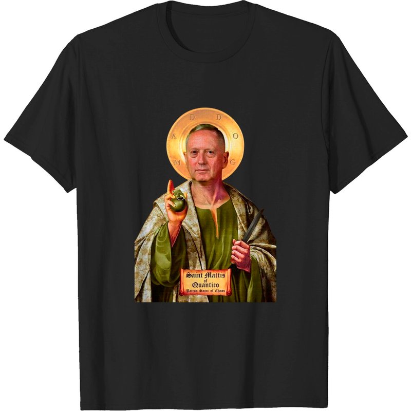 T-Shirt pour Hommes Général Mattis Patron Saint du Chaos — T-shirts pour hommes