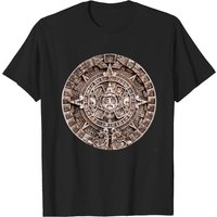 T-Shirt Calendrier Maya pour Hommes en Noir