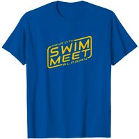 Swim Meet T Shirt for Men in Black