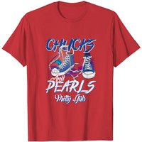 T-shirt Chucks And Pearls Pretty Girls pour hommes en noir — T-shirts pour hommes