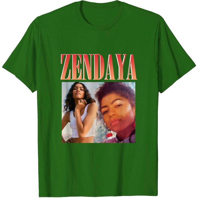 T-Shirt Noir Vintage Zendaya Années 90 pour Hommes — T-shirts pour hommes
