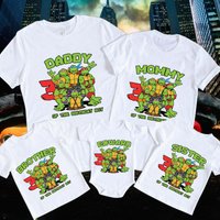T-shirt d'anniversaire personnalisé Tortues Ninja pour hommes — T-shirts pour hommes