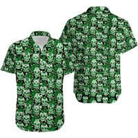 Chemise hawaïenne Sugar Skulls Multi Couleurs pour la Saint-Patrick — Chemises décontractées pour hommes