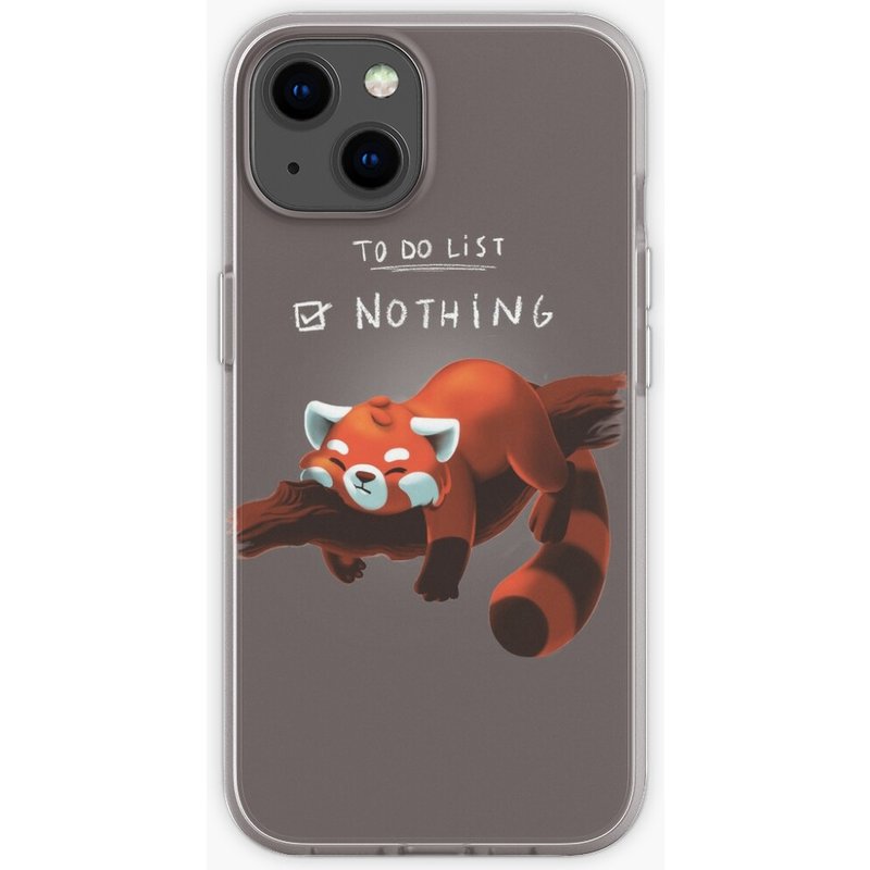 Coque iPhone Red Panda Day To Do List - Animal Fluffy Mignon — Coque de téléphone