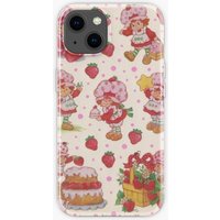 Coque iPhone Vintage Fraise Shortcake — Coque de téléphone