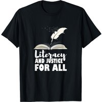 T-shirt Justice Littérature Et Justice Pour Tous Enseignant Amateur De Lecture — T-shirts pour hommes