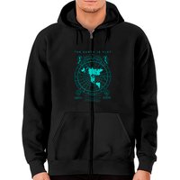 Hoodie zippé carte de la Terre plate pour unisexe