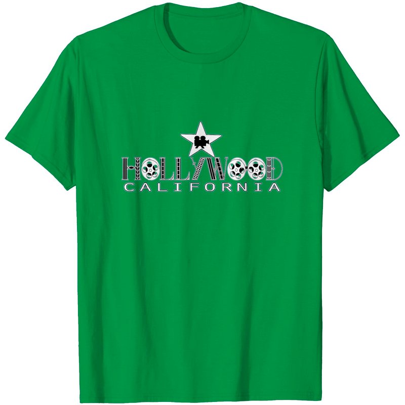 T-shirt souvenir Hollywood Californie LA Film Movie Star pour hommes — T-shirts pour hommes