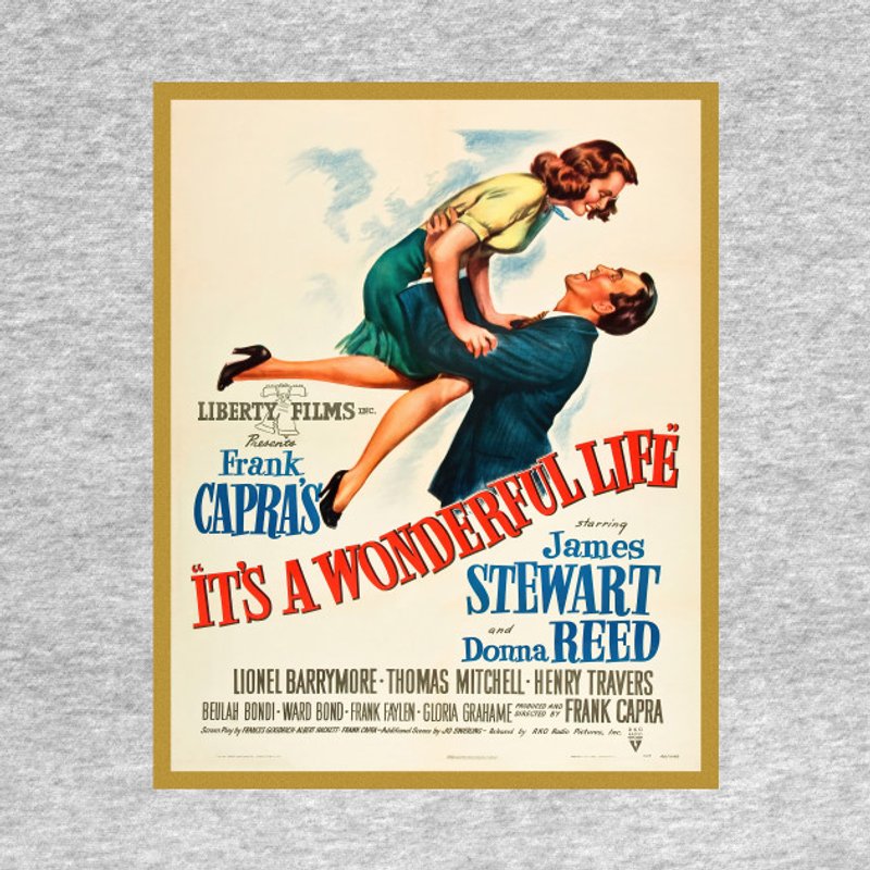 T-shirt pour hommes avec affiche du film It's A Wonderful Life — T-shirts pour hommes