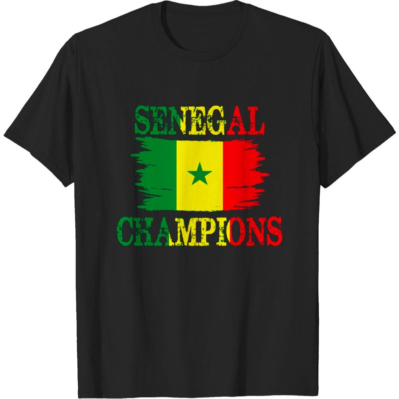T-shirt Équipe de Soccer Sénégal Champions 2022 pour Hommes — T-shirts pour hommes