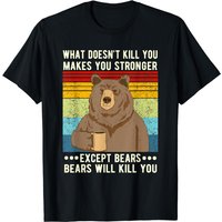 Ce qui ne te tue pas te rend plus fort, sauf les ours - T-shirt — T-shirts pour hommes