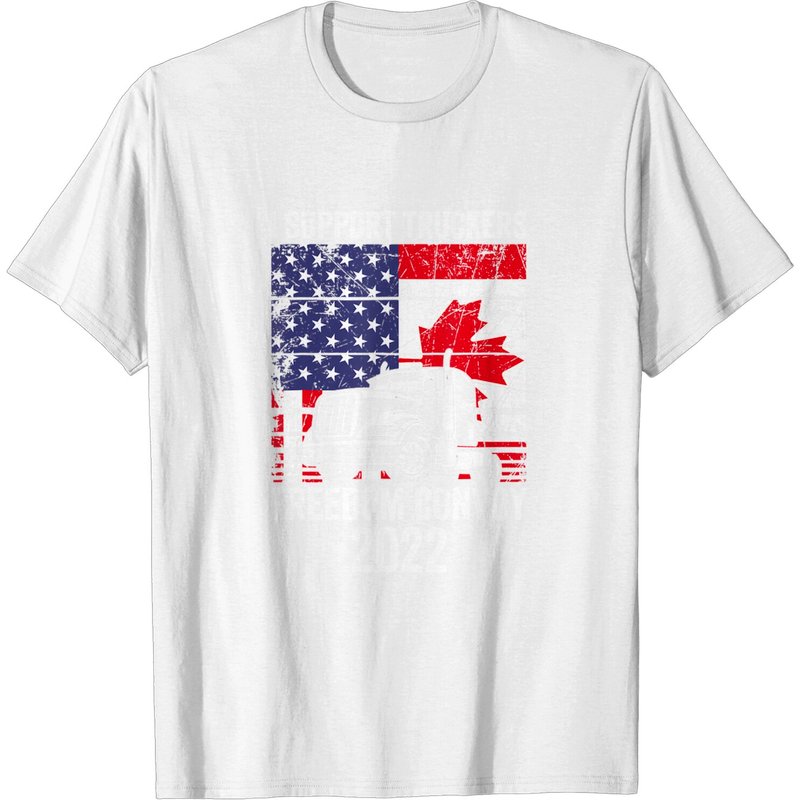 T-shirt Supporter du Convoi de la Liberté 2022 pour Camionneurs Canadiens — T-shirts pour hommes