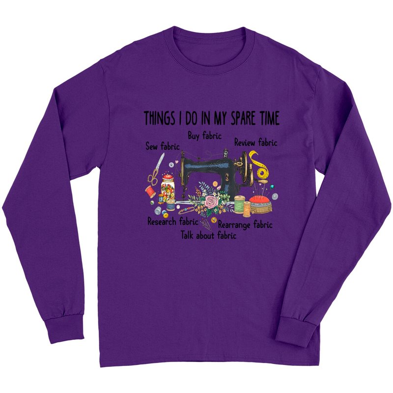 T-shirt à manches longues Quilting Things I Do In My Spare Time — T-shirts pour hommes