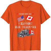 USA et Canada soutiennent nos camionneurs T-shirt Freedom Convoy 2022 — T-shirts pour hommes