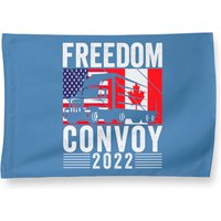 Freedom Convoy 2022 American Canadian Flag House Flag — Decorative Flags
