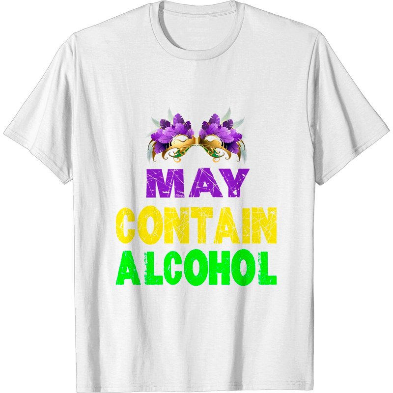 T-shirt classique May Contain Alcohol pour hommes en noir — T-shirts pour hommes