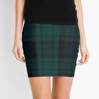 Black Watch Tartan Mini Skirt for Women