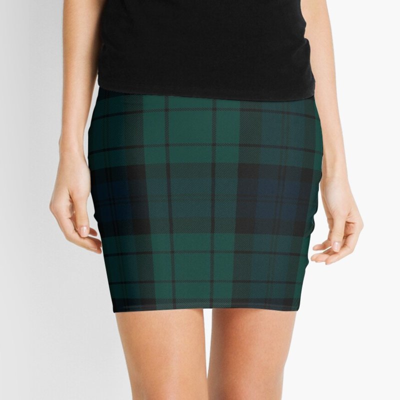 Mini jupe tartan Black Watch pour femmes — Jupes