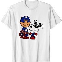 T-shirt pour hommes Captain Snoopy - Noir — T-shirts pour hommes