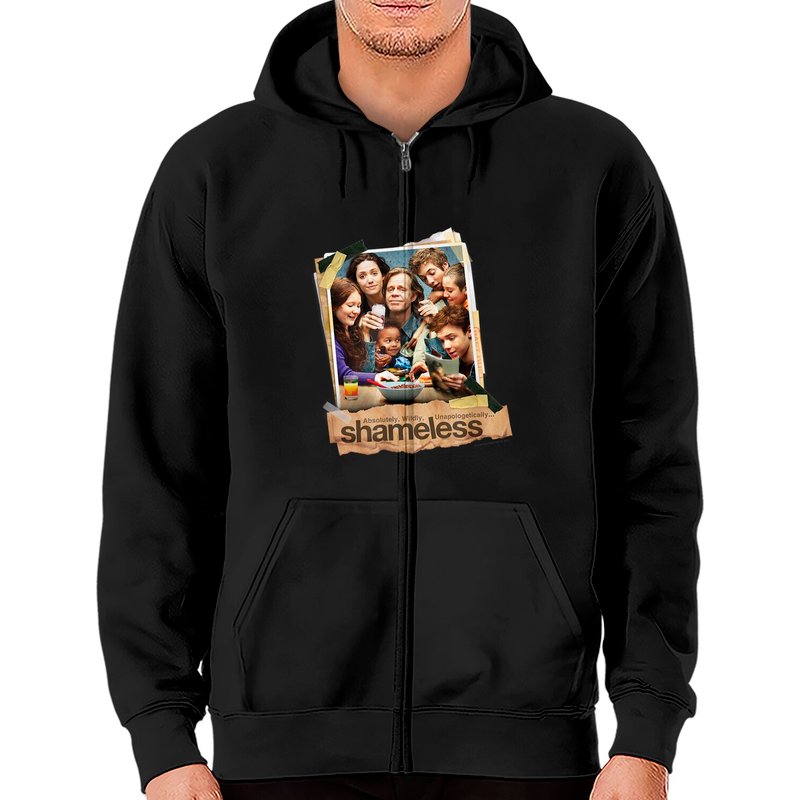 Hoodies zippés Shameless Merch Dinner Table pour unisexe — Sweats à capuche pour hommes