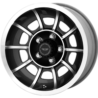American Racing VN47 Vector Machined Black Wheels - 15x7 - 5x114.3 — Wheels & Rims