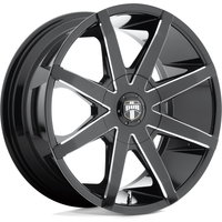 DUB S109 Push Gloss Black Milled Wheels - 20x8.5 - 5x108 Bolt Pattern — Wheels & Rims