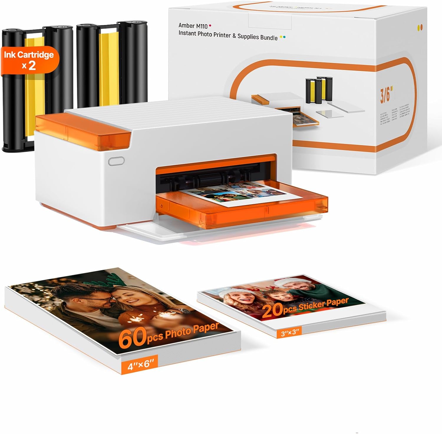 Liene M110 4x6'' Photo Printer with 80 Sheets and Bluetooth — Photo Printer