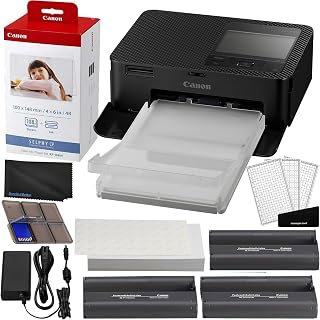 Canon Selphy CP1500 Wireless Compact Photo Printer Bundle