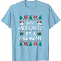 Mon Présence Est Un Cadeau T-Shirt de Noël pour Hommes