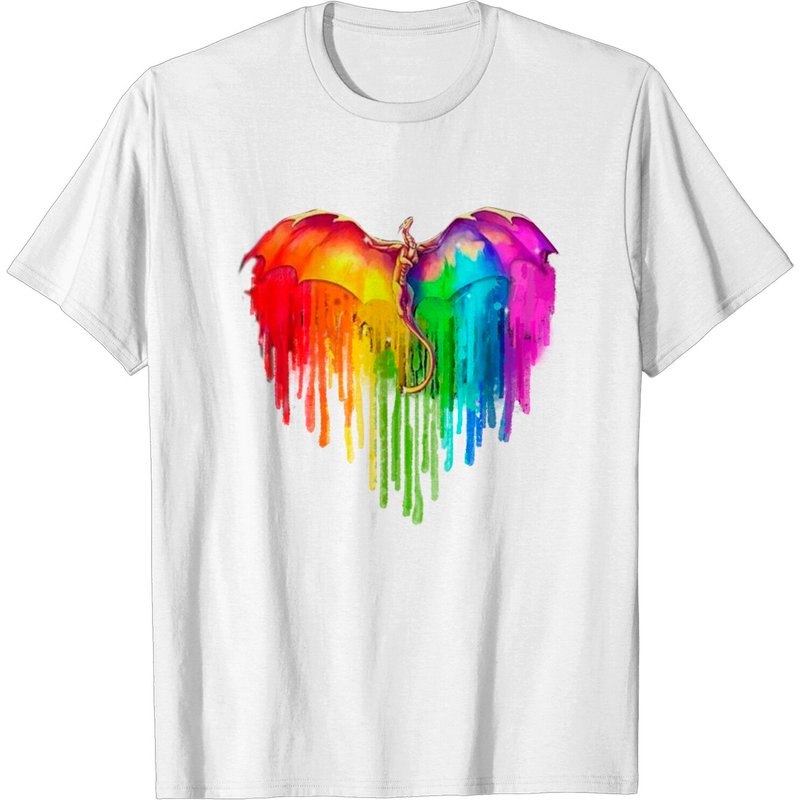 T-Shirt Dragon Heart Gay LGBT Pride pour hommes