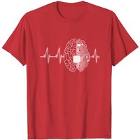 T-shirt pour hommes avec design de battement de cœur pour programmeurs