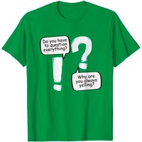 Punctuation Marks T-Shirt for Men in Black