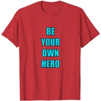 T-Shirt Pour Hommes Be Your Own Hero en Noir — T-shirts pour hommes