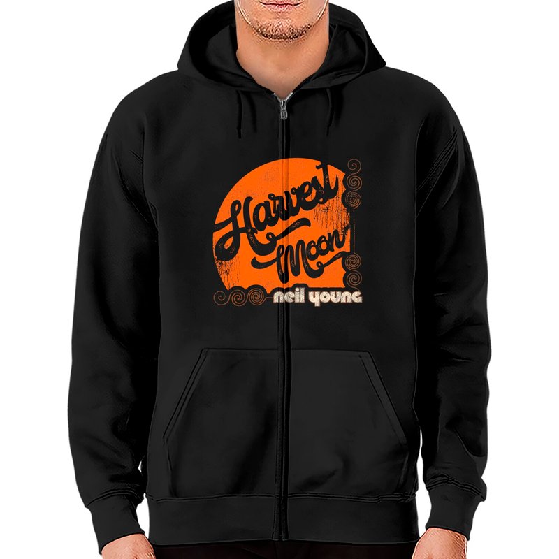 Harvest Moon Neil Young Zip Hoodies for Unisex
