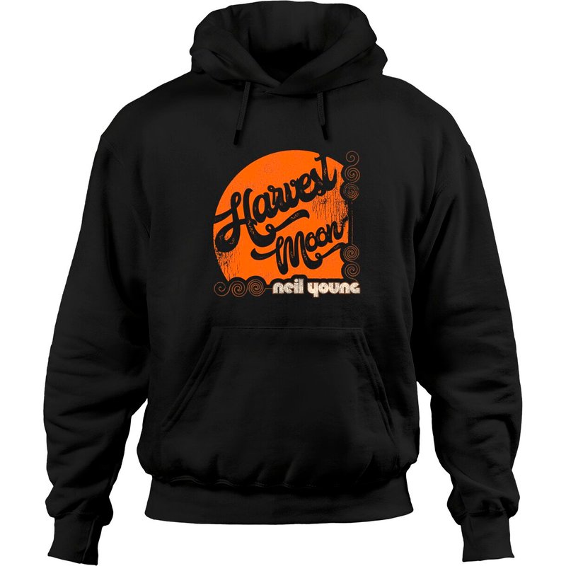 Hoodie Noir Unisexe Harvest Moon Neil Young — Sweats à capuche pour hommes