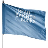Drapeau de Maison Classique « I Read Banned Books » — Drapeaux décoratifs