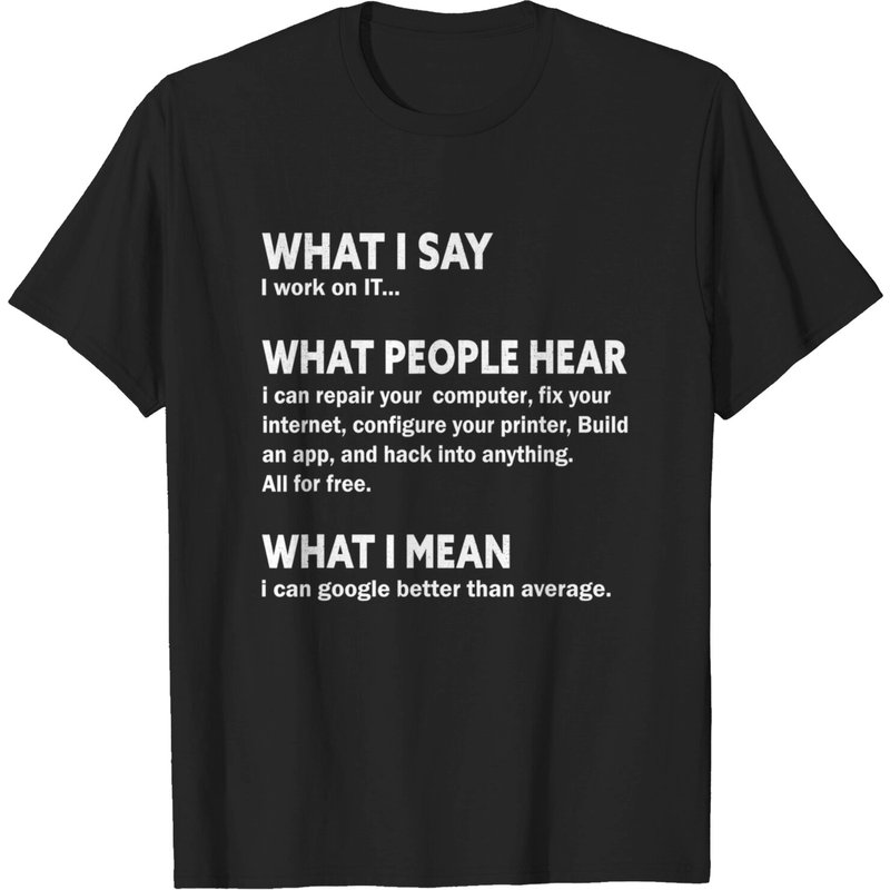 T-shirt Geek Programmeur en Informatique et IT Funny Nerds