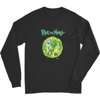 T-Shirt à Manches Longues Rick And Morty Dimension Portal — T-shirts pour hommes