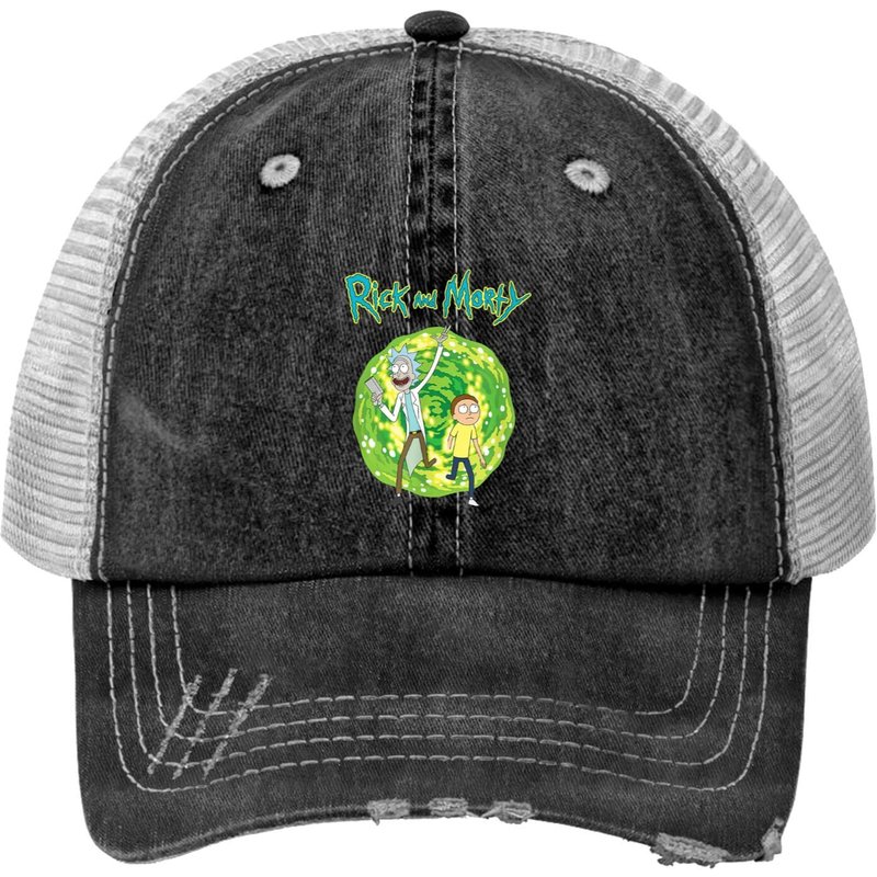 Chapeau Trucker Rick et Rickandmorty Dimension Portal Print