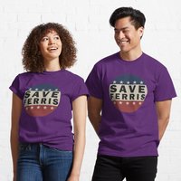 T-shirt classique Save Ferris pour hommes en noir