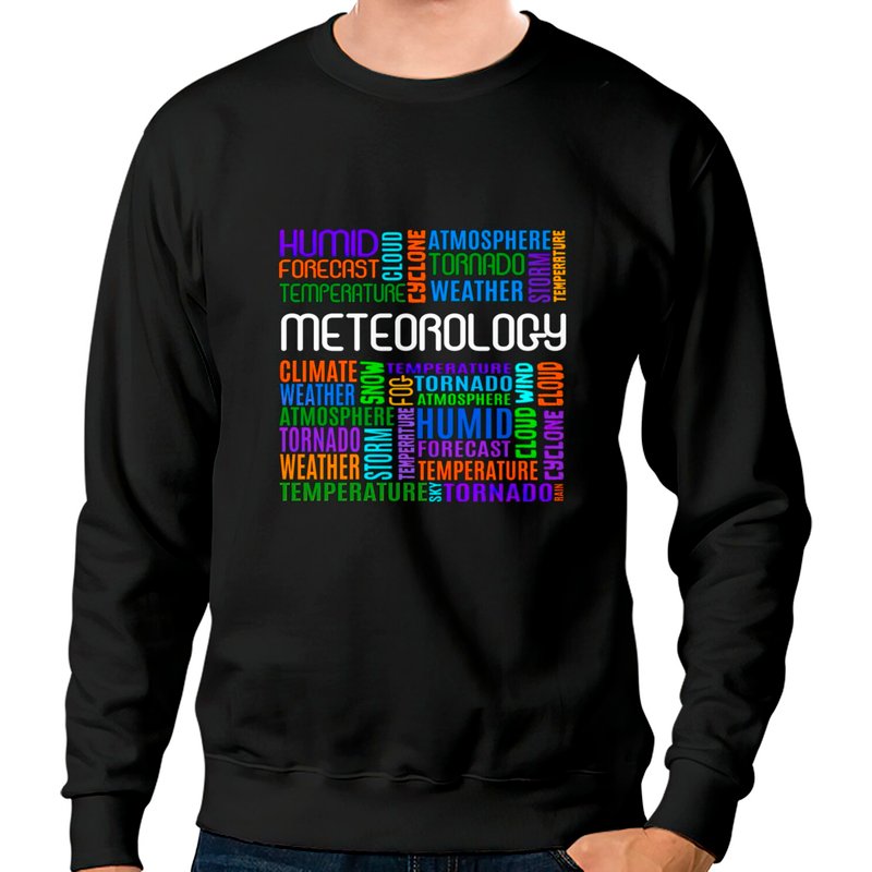 Sweatshirts Météorologie Mots Prévisions Météo Unisexe — Sweats à capuche pour hommes