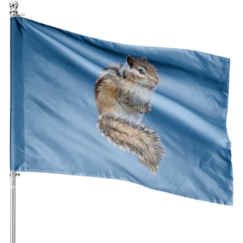 Chipmunk House Flags for Outdoor Use — Decorative Flags