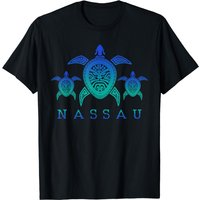T-shirt pour hommes de plongée sous-marine avec tortue de mer des Bahamas