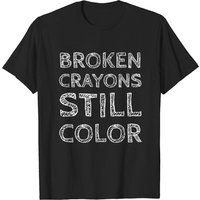 T-shirt Broken Crayon Still Color pour hommes en noir