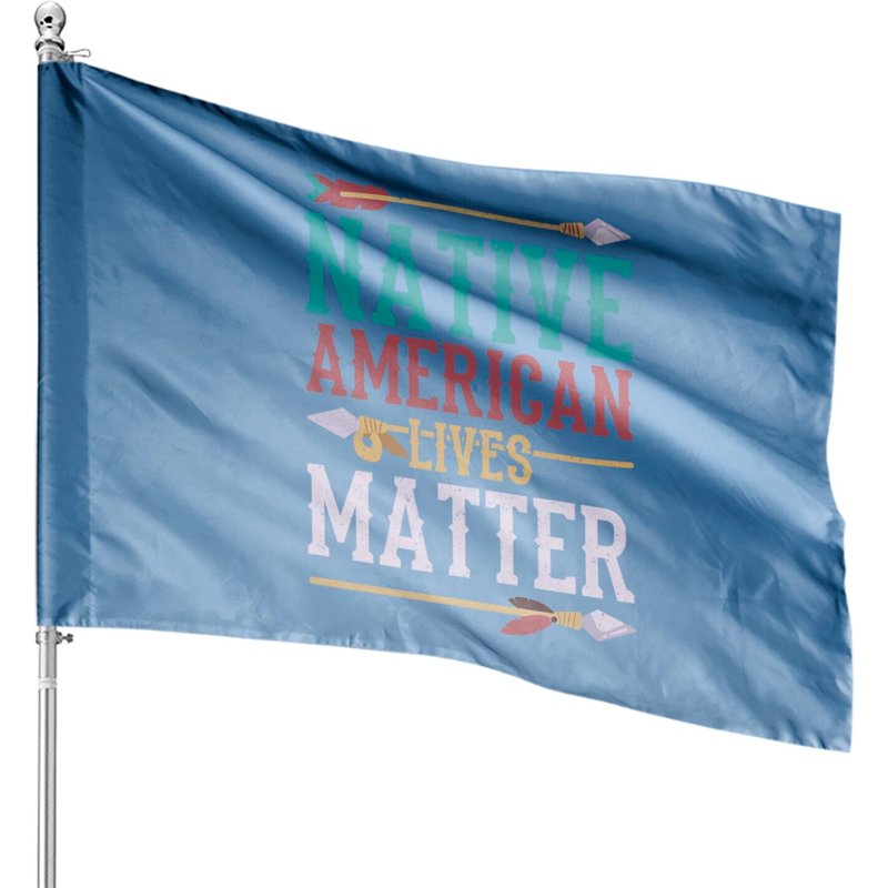 Native American Lives Matter House Flags — Decorative Flags